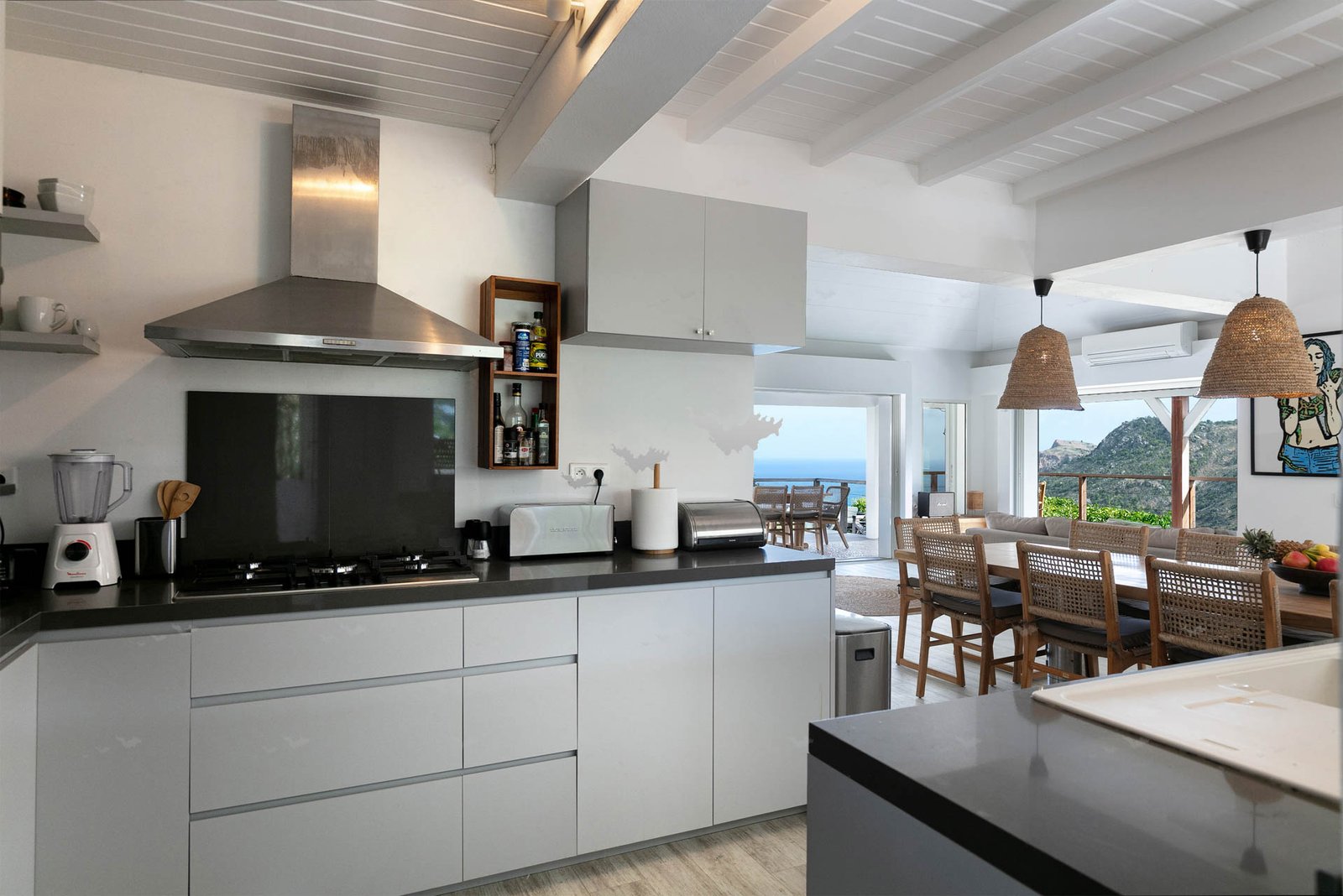 Vast Open Kitchen In St Barth's Rental