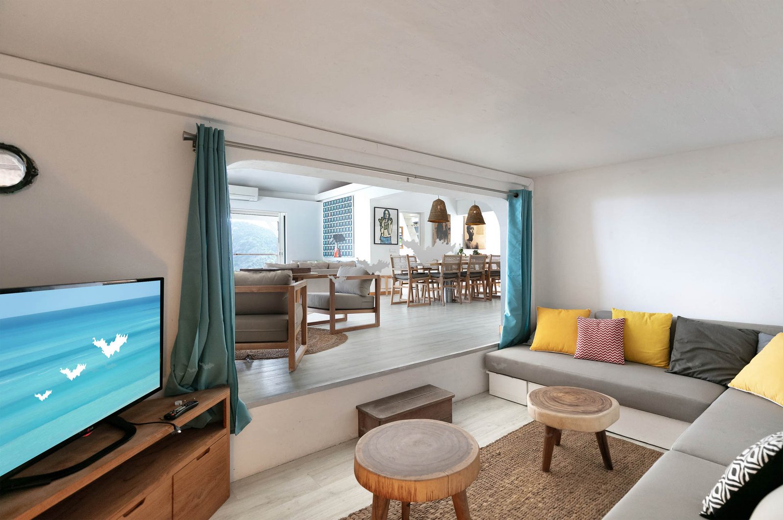 TV Area Villa Dreamtime St Barts