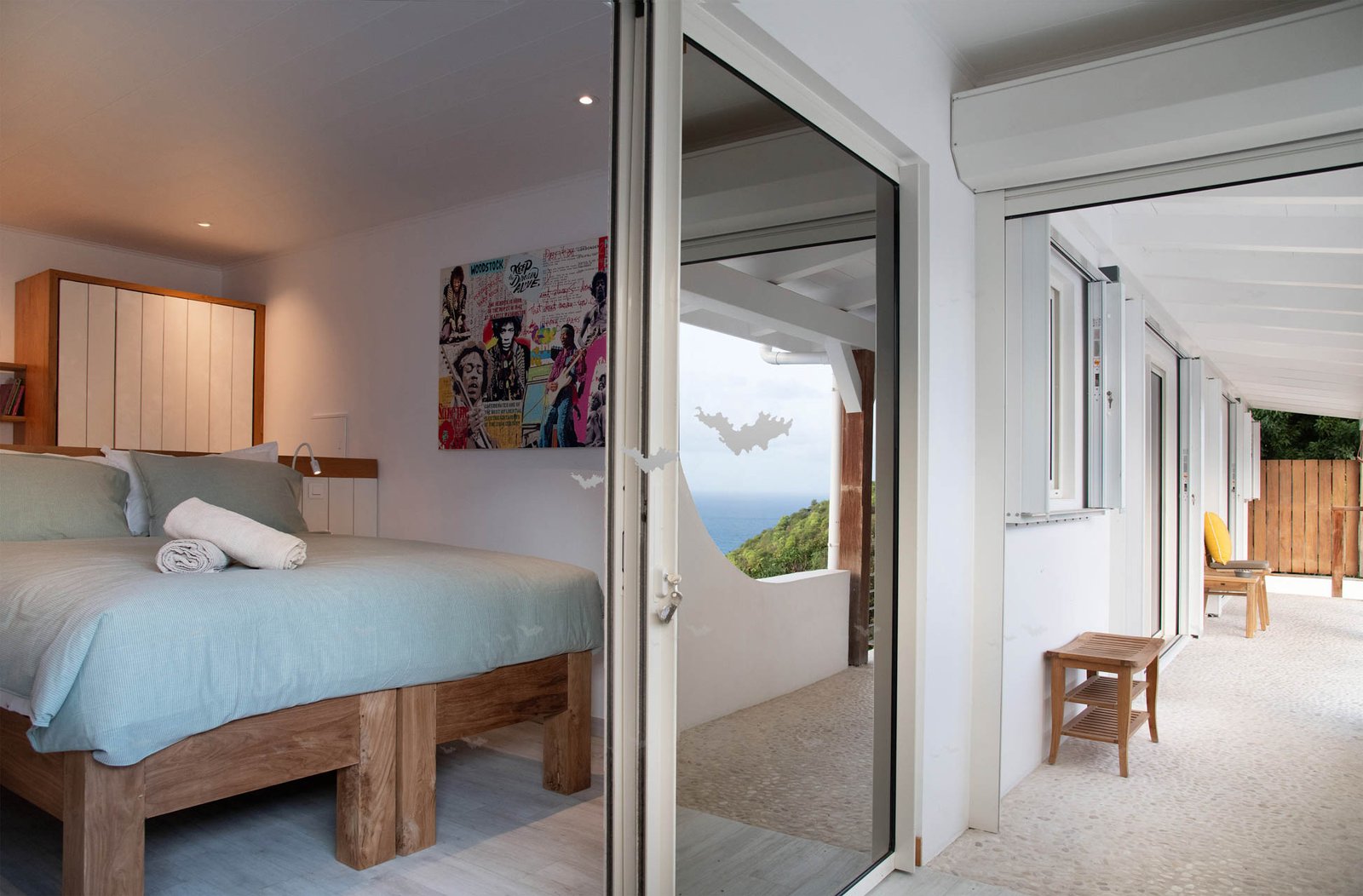 Cozy Bedroom With St Barth's Landscape View And Private Bathroom