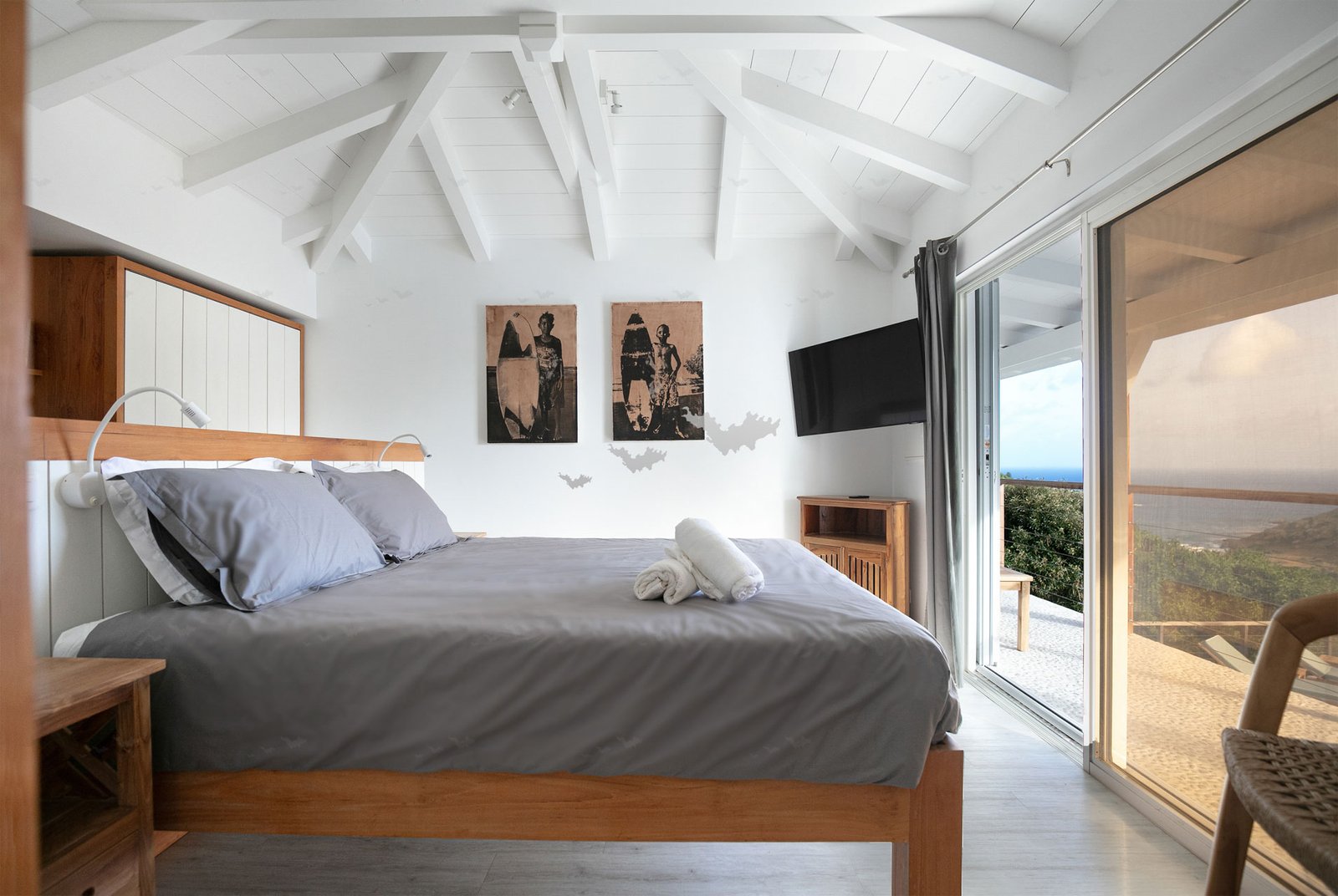 Cozy Bedroom With St Barth's Landscape View And Private Bathroom